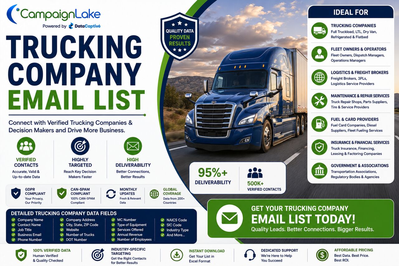 Seattle, Business, Trucking Company Email List For Targeted Leads