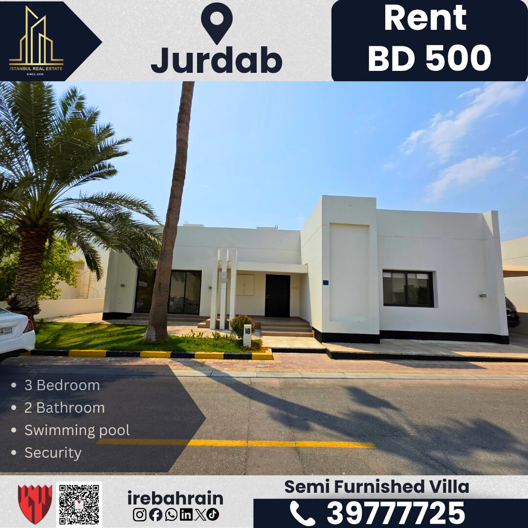 Isa Town, Villas, BHD 500,  Semi-Furnished Villa For Rent &ndash; Jurdab | BD 500/-