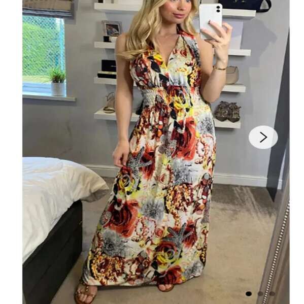 New York, Clothing & Accessories, USD 35,  Shop Red Floral Print Maxi Dress For Women