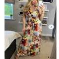 USD 35,  Shop Red Floral Print Maxi Dress For Women