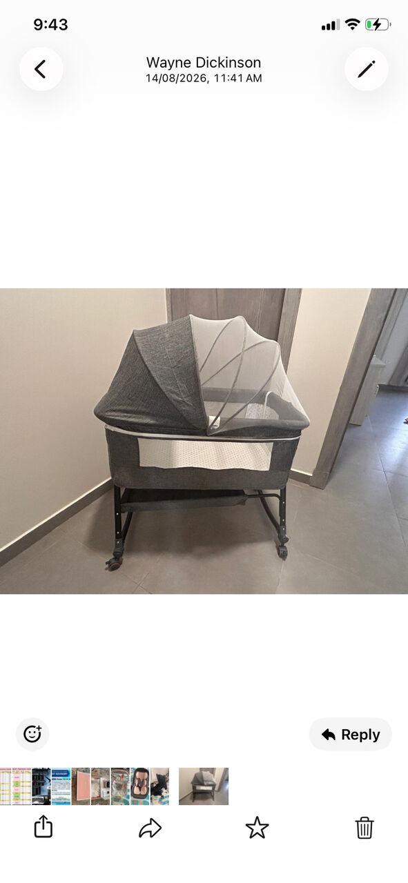 Khobar, Baby & Kid Stuff, SAR 150,  Baby Cot With Mosquito Net &ndash; Good Condition