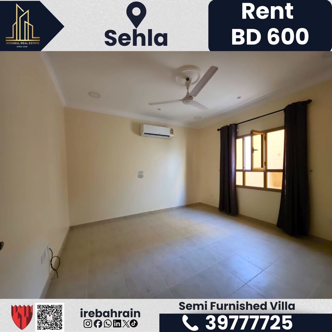 Manama, Villas, BHD 600,  Semi-Furnished Villa For Rent &ndash; Sehla | BD 600/-