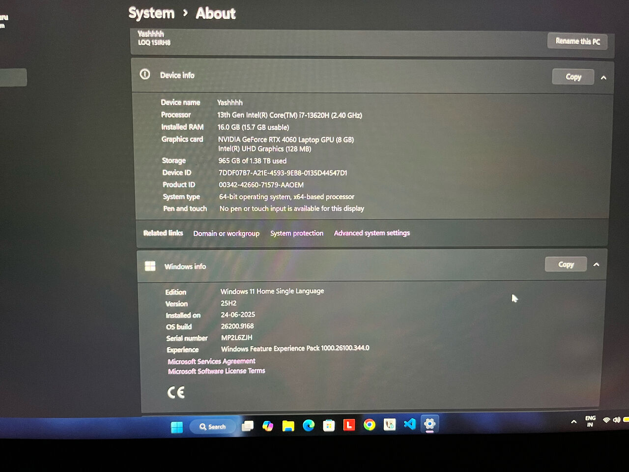 Salmabad, Computers, BHD 400,  Lenovo LOQ I7 RTX4060 Gaming Laptop