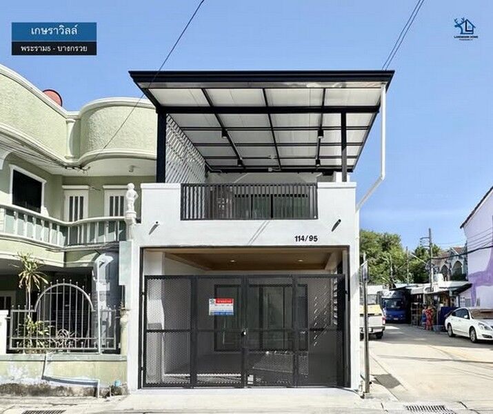Bangkok, Real Estate For Sale, THB 2690000,  2 BR,  16 Sq. Feet,  LN-142 2-story Townhouse For Sale, Corner Unit, Kasaraville Village, Rama 5 - Bang Kruai,