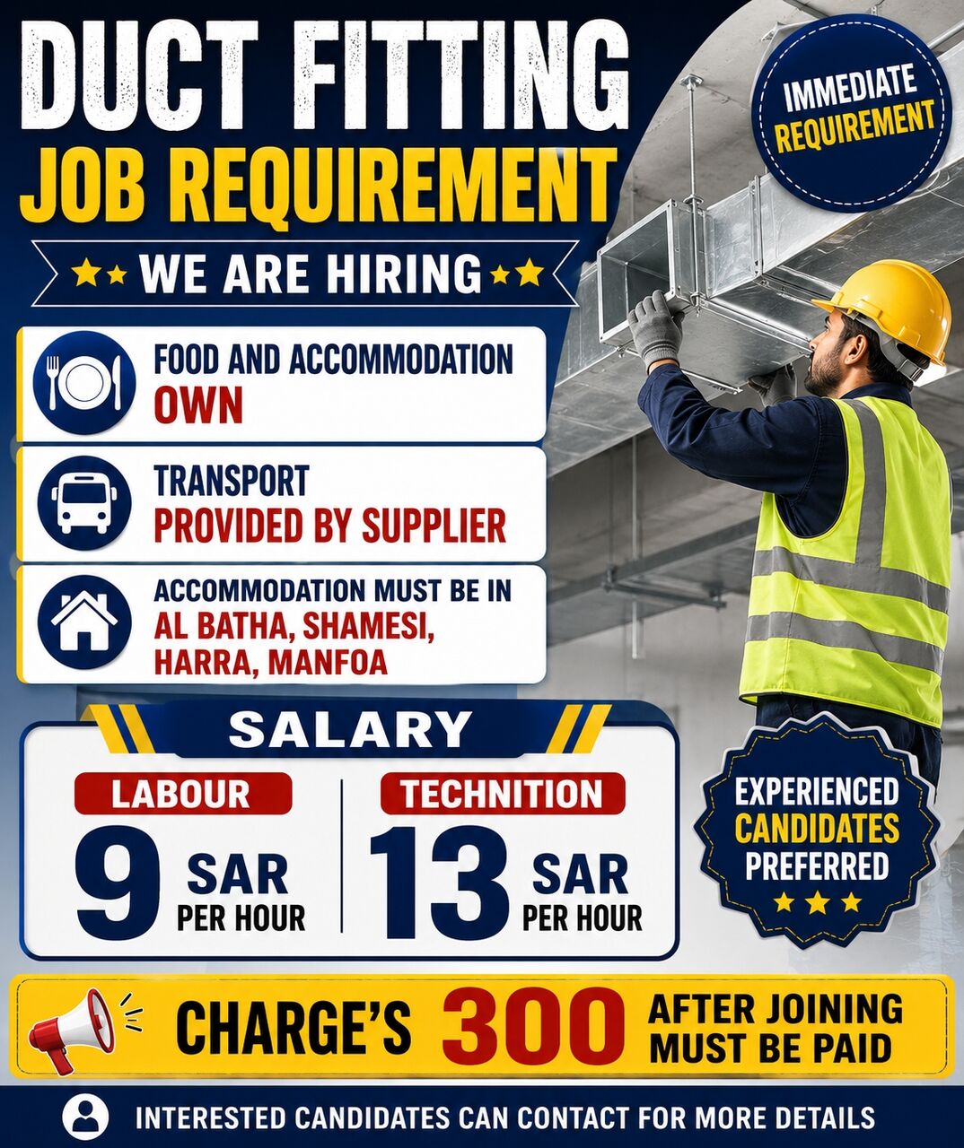 Jeddah, Jobs, Duct Fitter