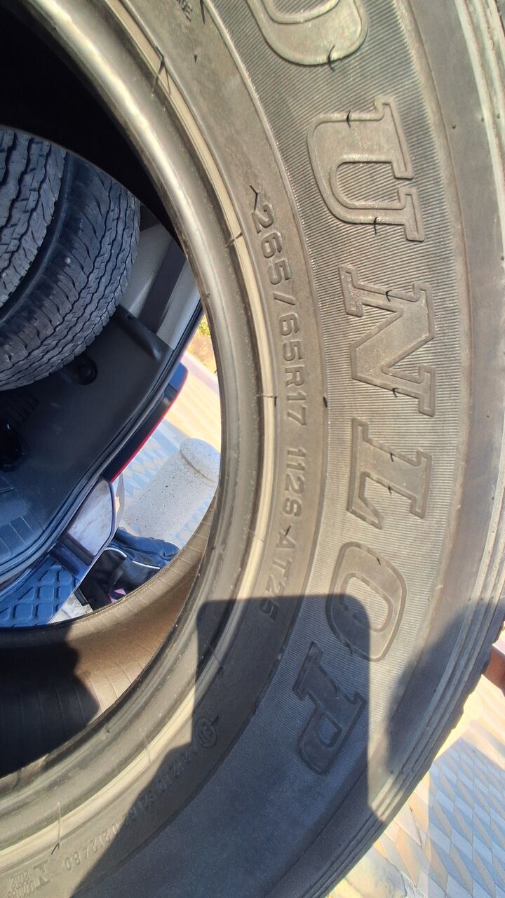Jubail, Vehicles, Cars & Trucks , SAR 250,  Used Tyres Size 265/65 R17,  2024,  1234 KM,  Dunlop All-Terrain Tyres Size 265/65 R17