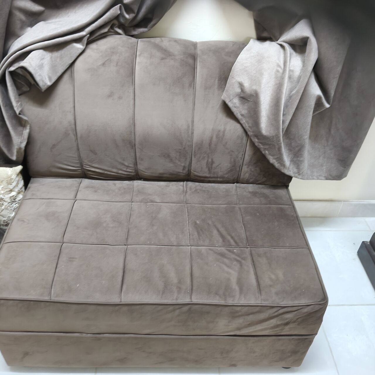 Al Nakhil, Furniture, SAR 600,  Big Brown Sofa In Good Condition