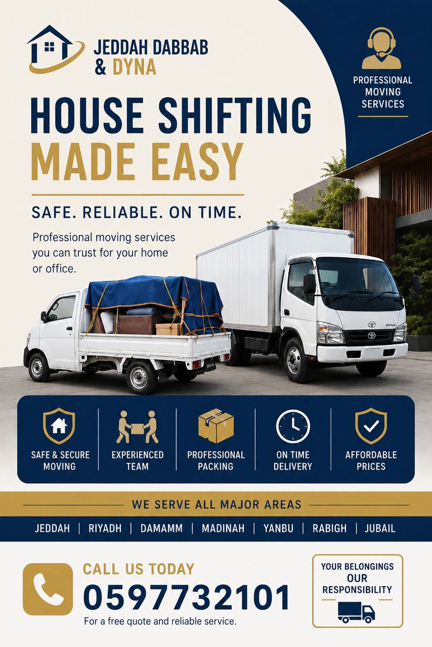 Jeddah, Labor/Moving, Home Shifting And Office Services