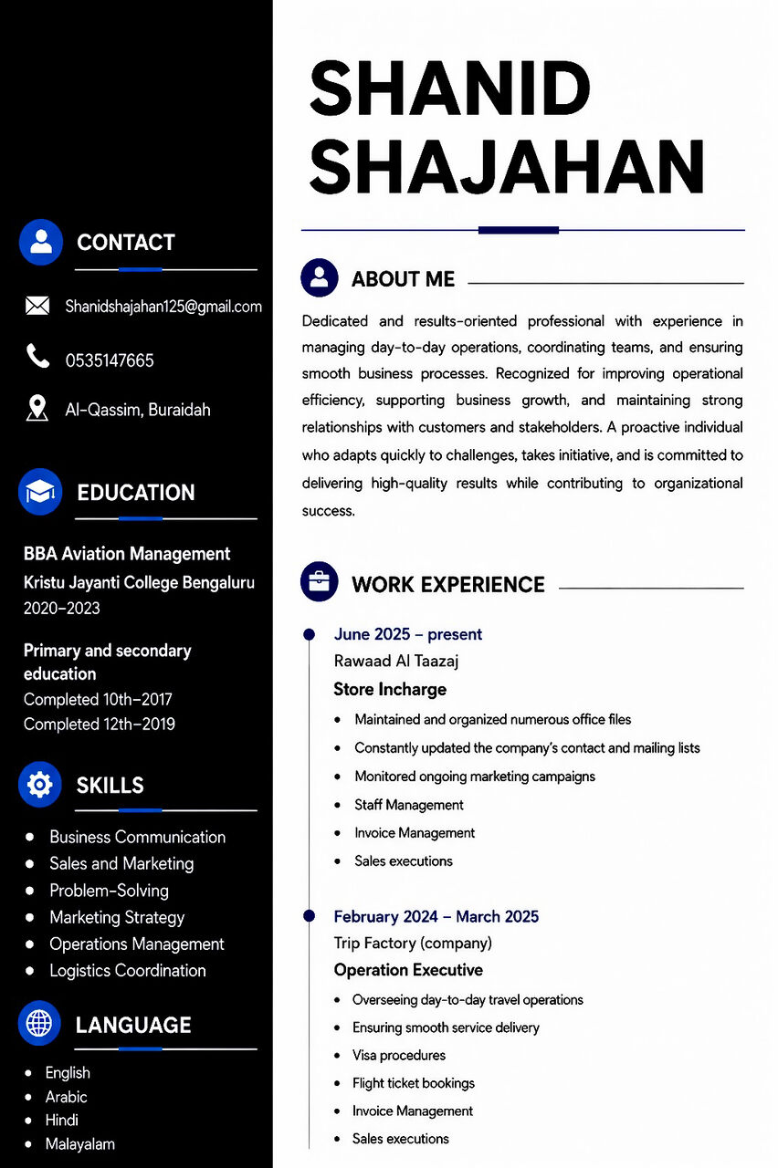 Buraidah, Job Seekers, Career Opportunity Inquiry