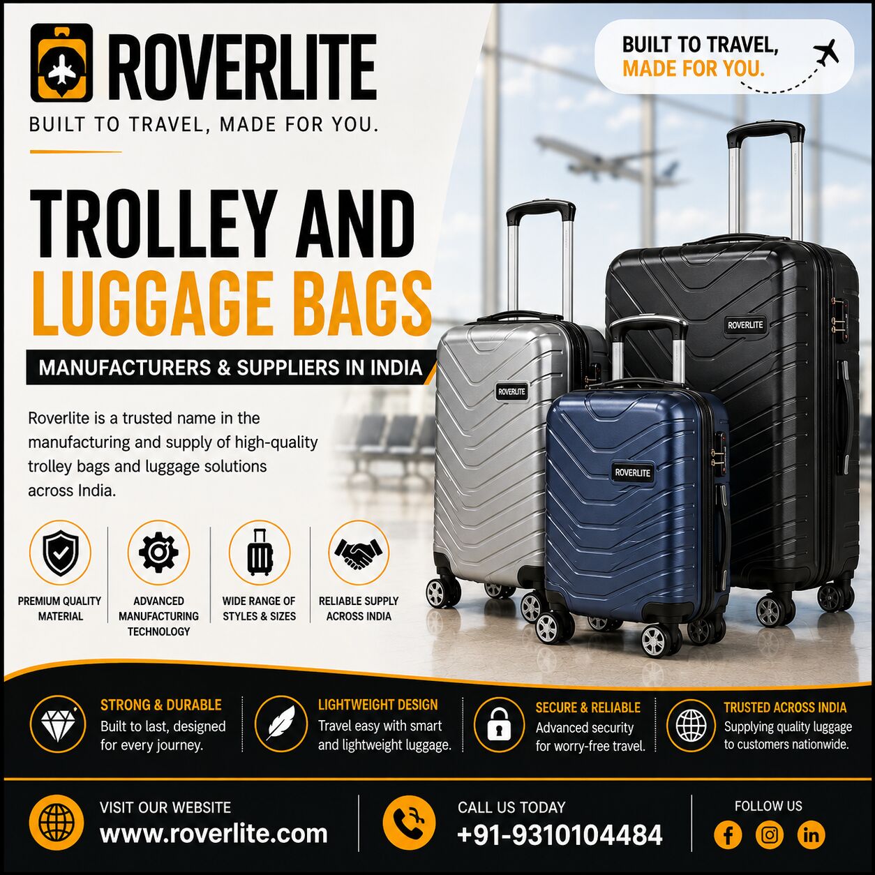 Haryana, Business, Trolley And Luggage Bags Manufacturers & Suppliers In India