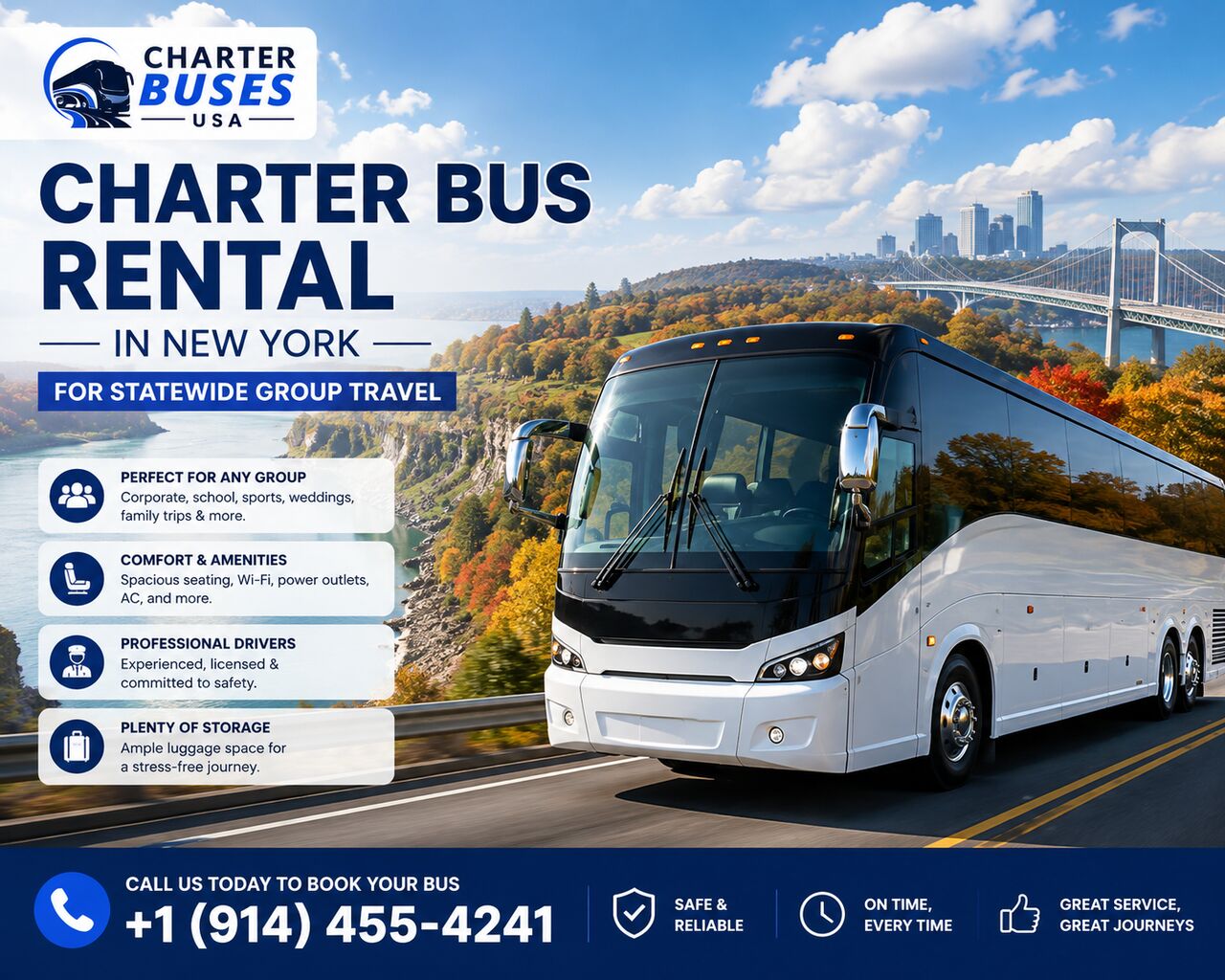  , Get Comfortable Charter Bus Rental In New York For Brooklyn Wedding Trips, 1