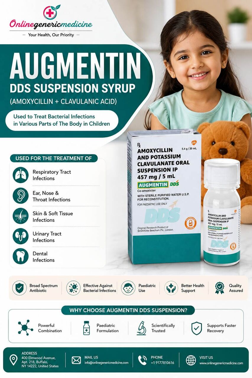 New York, Health & Beauty Items, USD 7,  Augmentin DDS Suspension Syrup (Amoxicillin + Clavulanic Acid) | Online Generic Medicine