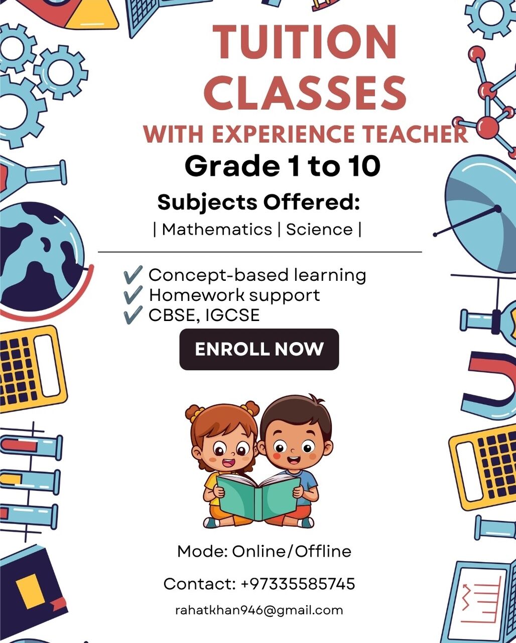 Ras Rumman, Lessons Offered, Maths Tuition Available From Grade 1 To 10 ,CBSE &IGCSE