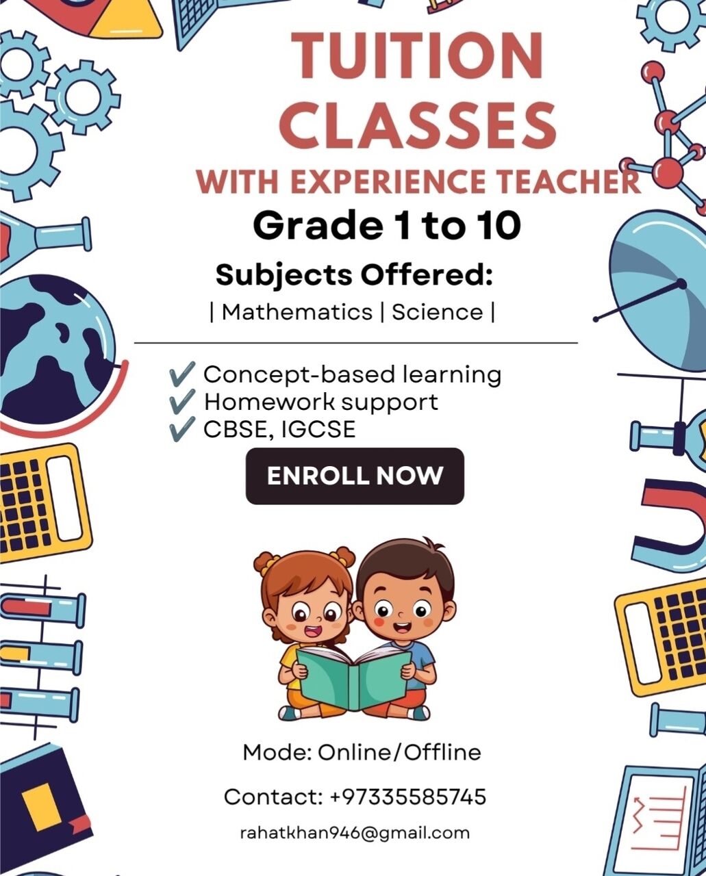 Ras Rumman, Lessons Offered, Maths Tuition Available From Grade 1 To 10 ,CBSE &IGCSE