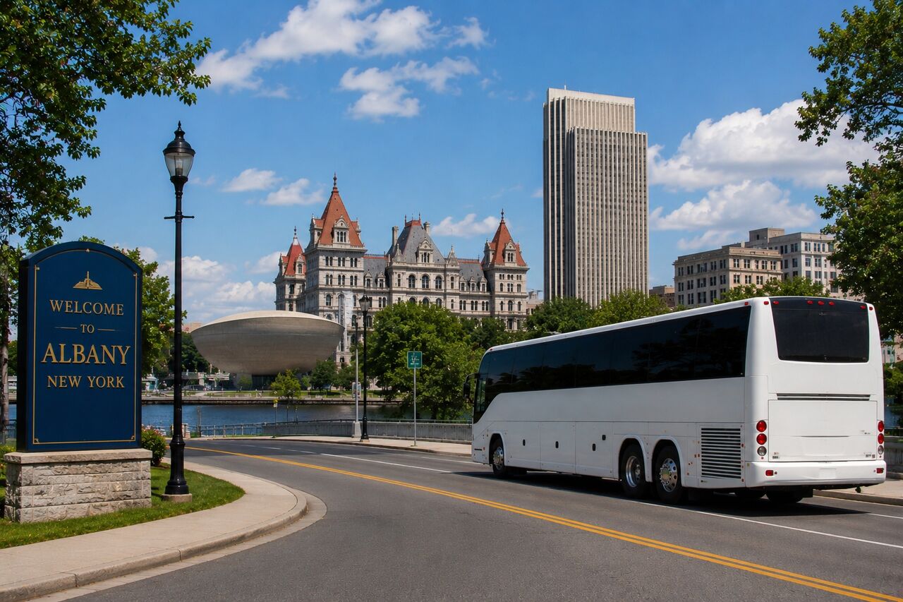 New York, Travel, Book Your Charter Bus In Albany For Group Travel