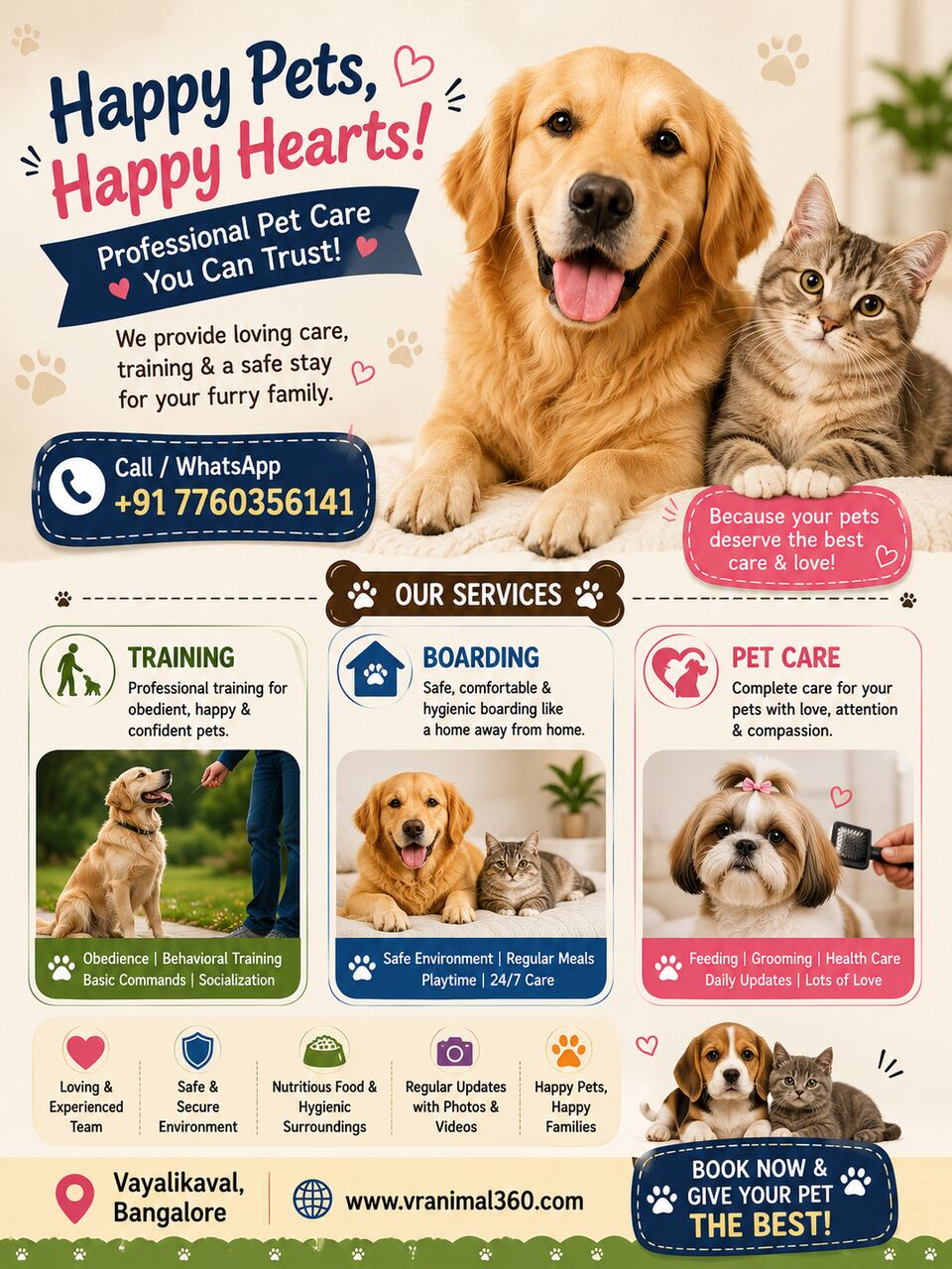 Bangalore, Pet Sitting, Complete Animal Habitat & Pet Care Solutions In Bangalore