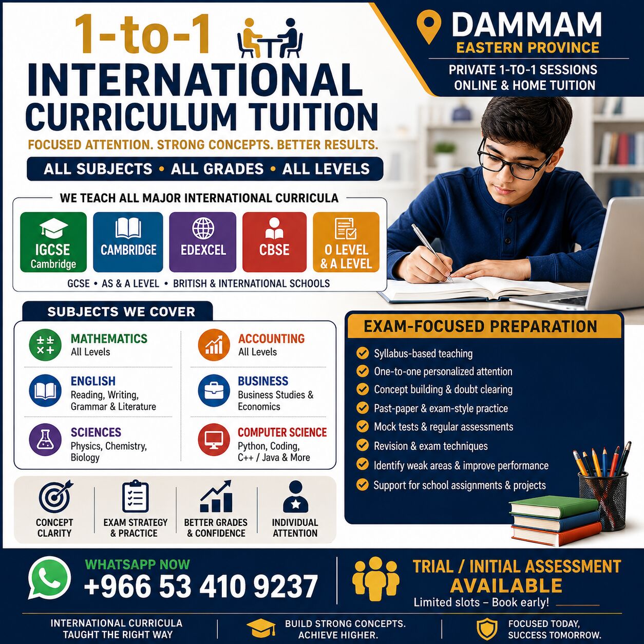 Riyadh, Lessons Wanted, Grade 1&ndash;12 Tuition | All Subjects | All Major Curricula