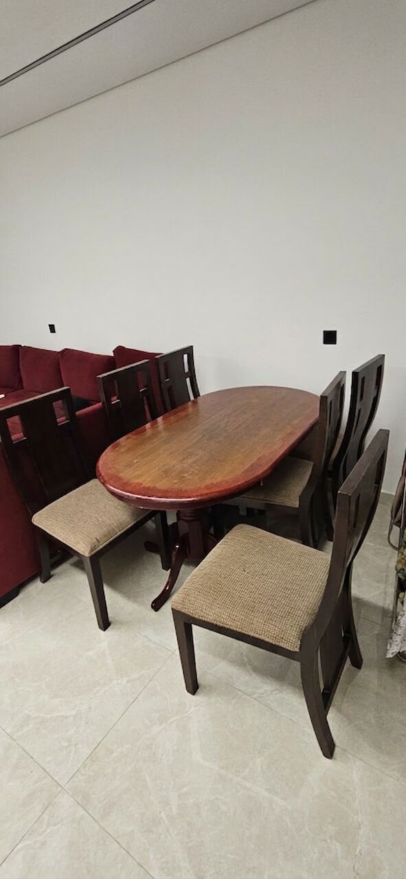 Dammam, Furniture, SAR 650,  Urgent Sale /on Exit / Dinning Table / Teapoy Table / 5 Wall Curtain / Negotiable Price