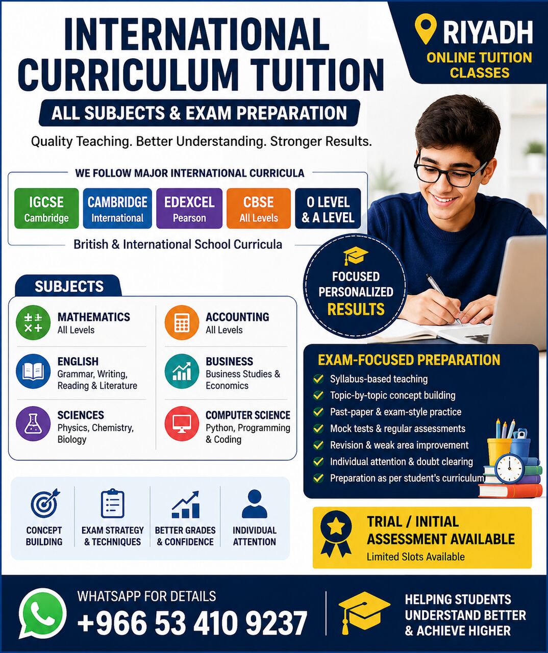 Jeddah, Lessons Wanted, All Subjects Tuition In Jeddah | Edexcel &bull; IGCSE &bull; GCSE &bull; IB &bull; CBSE