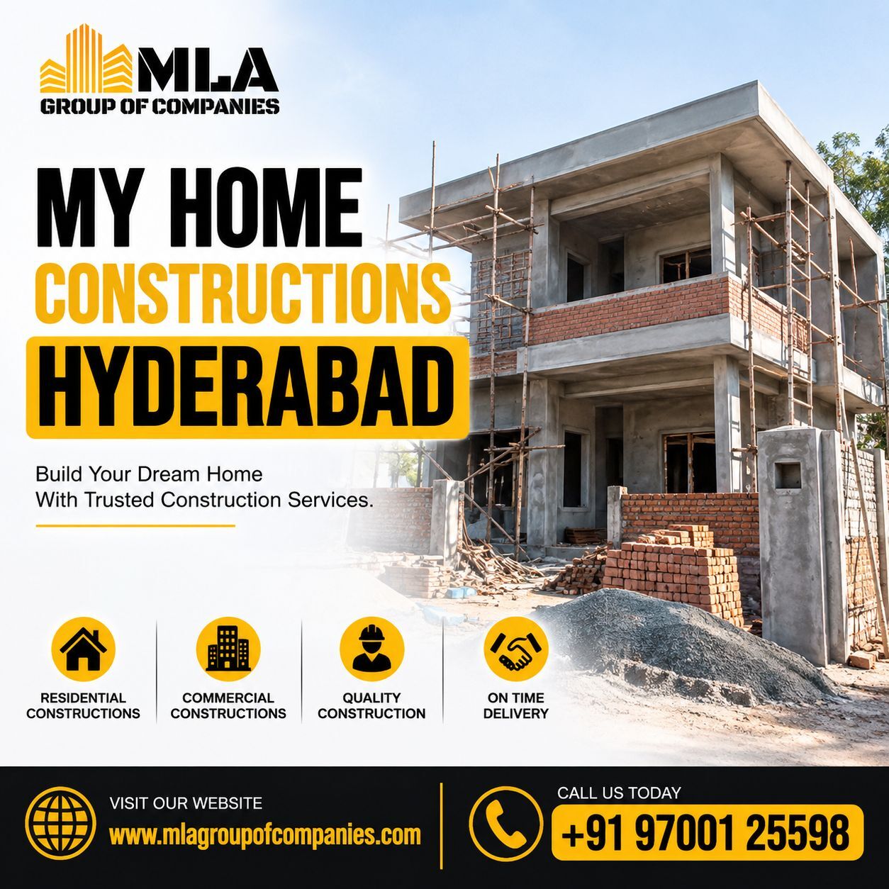 Hyderabad, Construction, My Home Constructions Hyderabad | MLA Group Of Companies