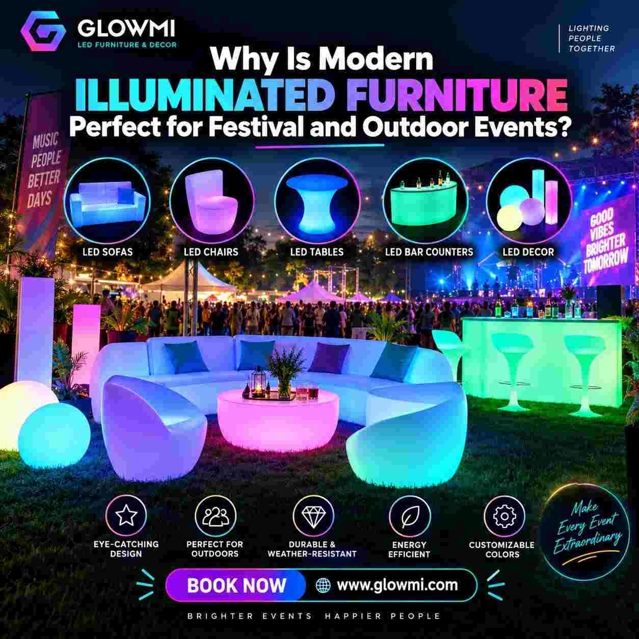 Toronto, Furniture, CAD 2850,  Why Is Modern Illuminated Furniture Perfect For Festival And Outdoor Events?