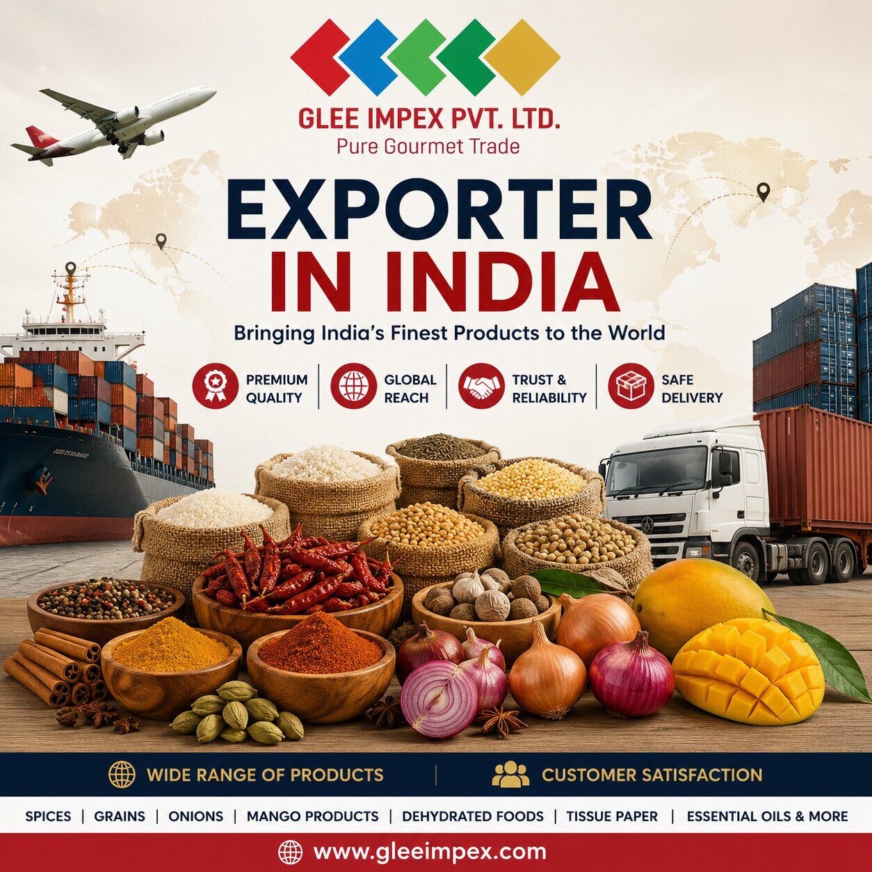 Mumbai, Food, Exporter In India | Glee Impex &ndash; Trusted Indian Export Company
