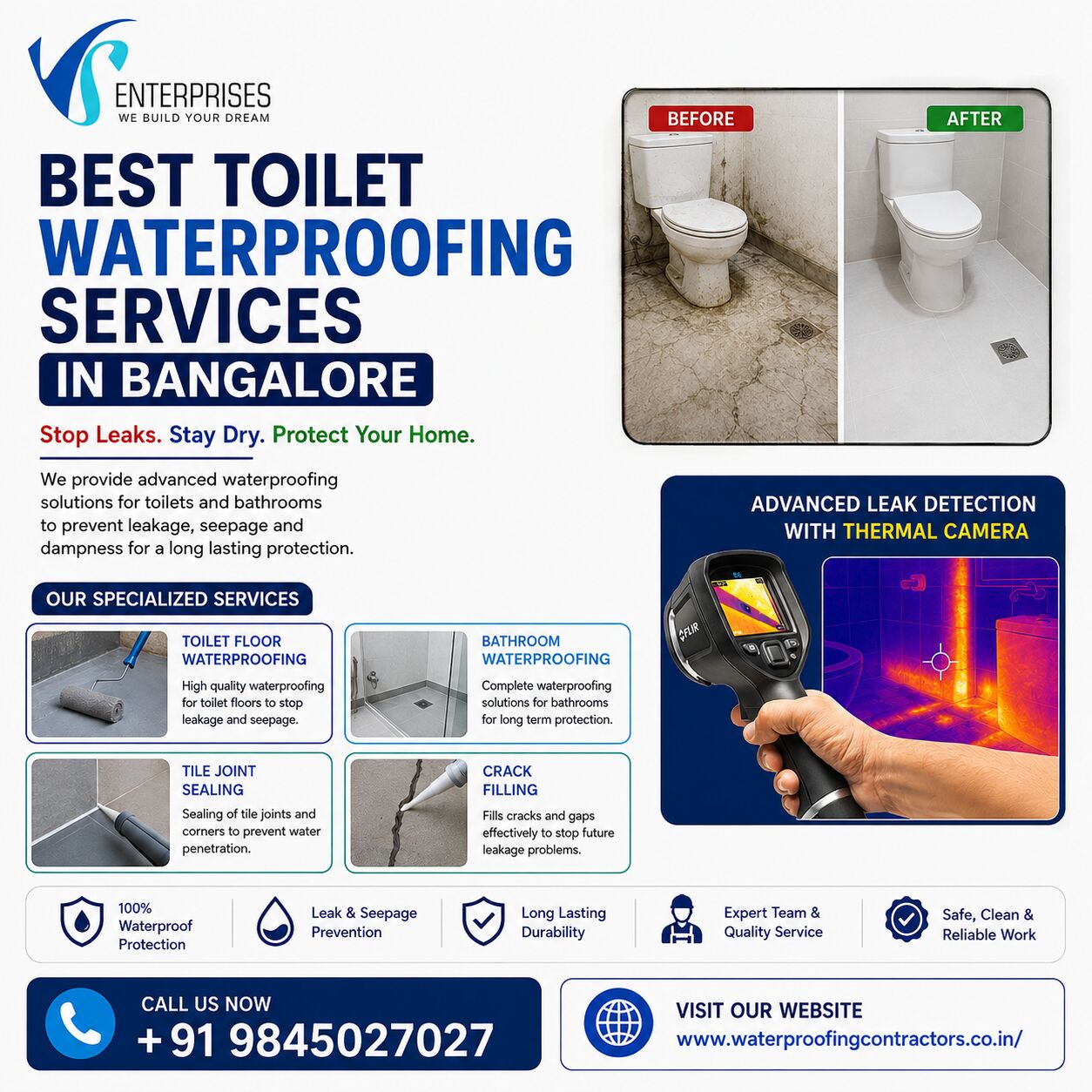 Bangalore, Construction, Best Toilet Waterproofing Services In Bangalore
