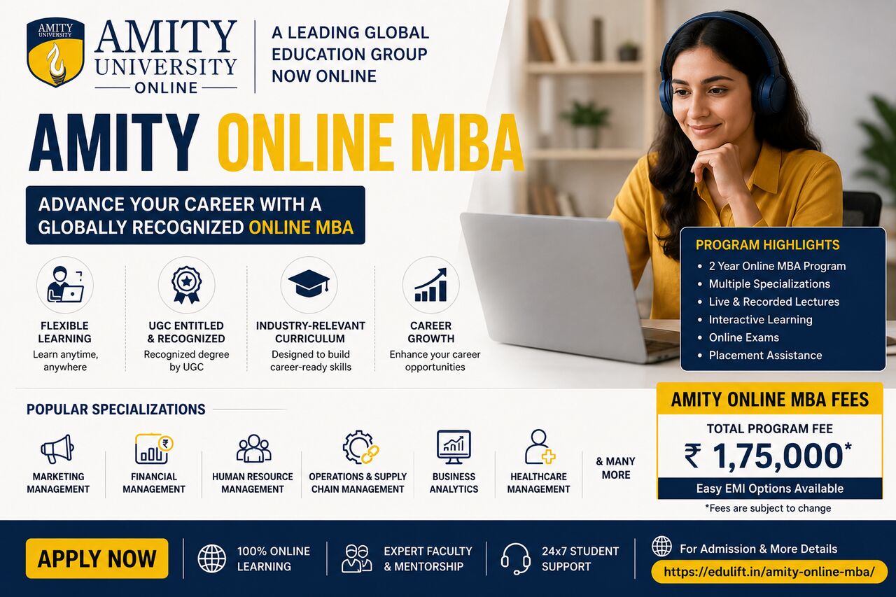 Pune, Education, Amity Online MBA For Flexible Management Education | Edulift