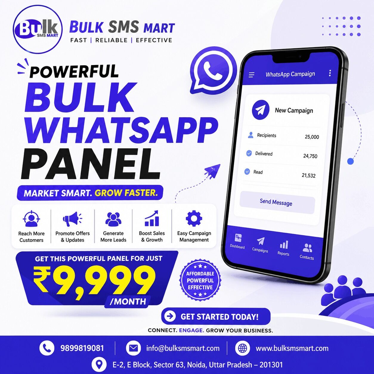 New Delhi, Business, Bulk WhatsApp Marketing - Bulk SMS Mart