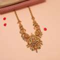 Gold Plated Silver Long Haram For Festive Wear | Padmam