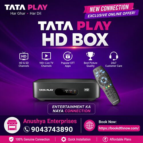 Mumbai, Electronics, INR 3600,  Tata Play New Connection In Ariyalur | Book Tata Play DTH Connection