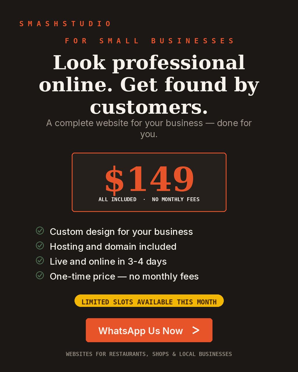 Mumbai, Web Design & Development, Get Your Business Online For $149 | Modern, Fast & Mobile-Ready Websites