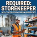 Storekeeper (Industrial Construction Company)