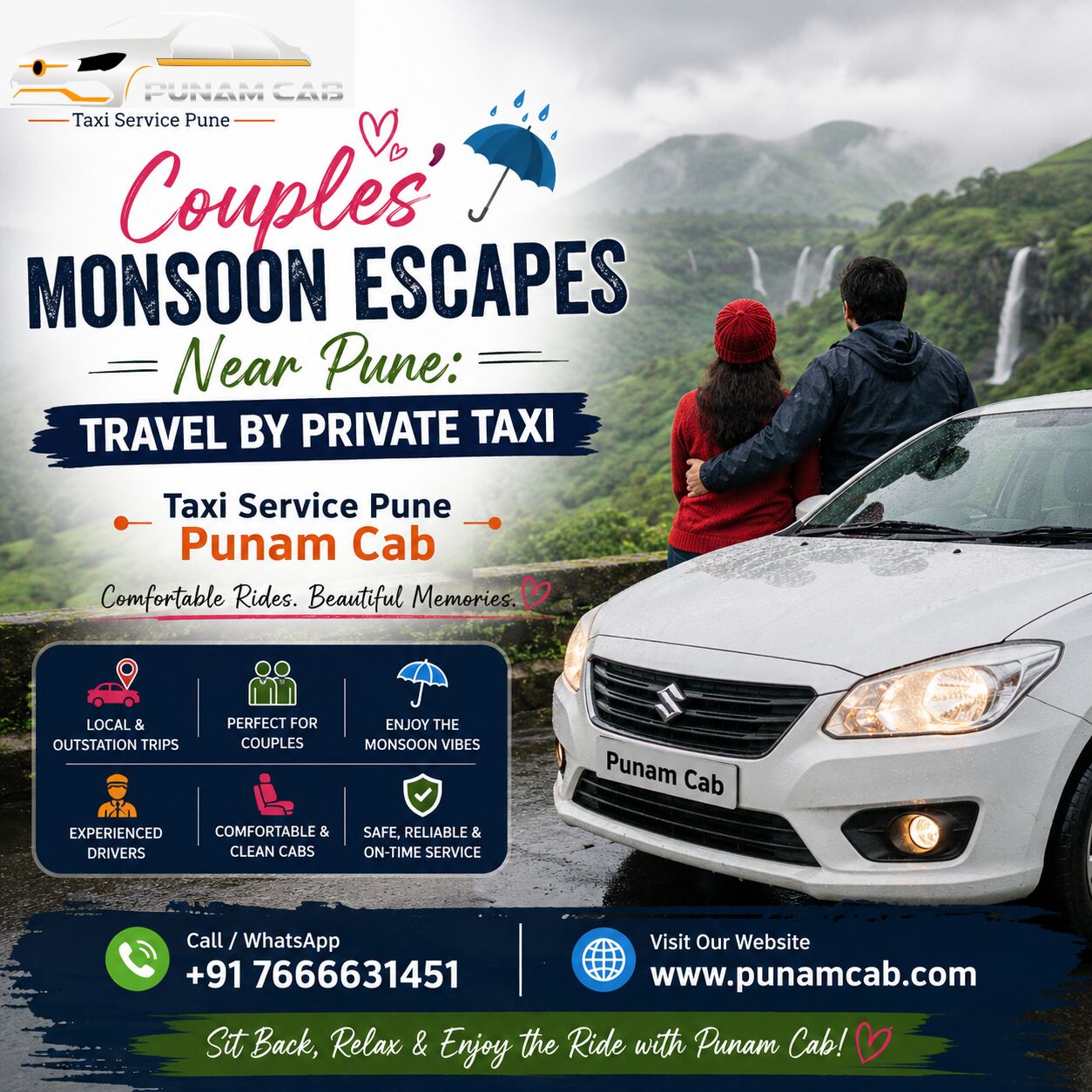 Pune, Travel, Couples&rsquo; Monsoon Escapes Near Pune: Travel By Private Taxi