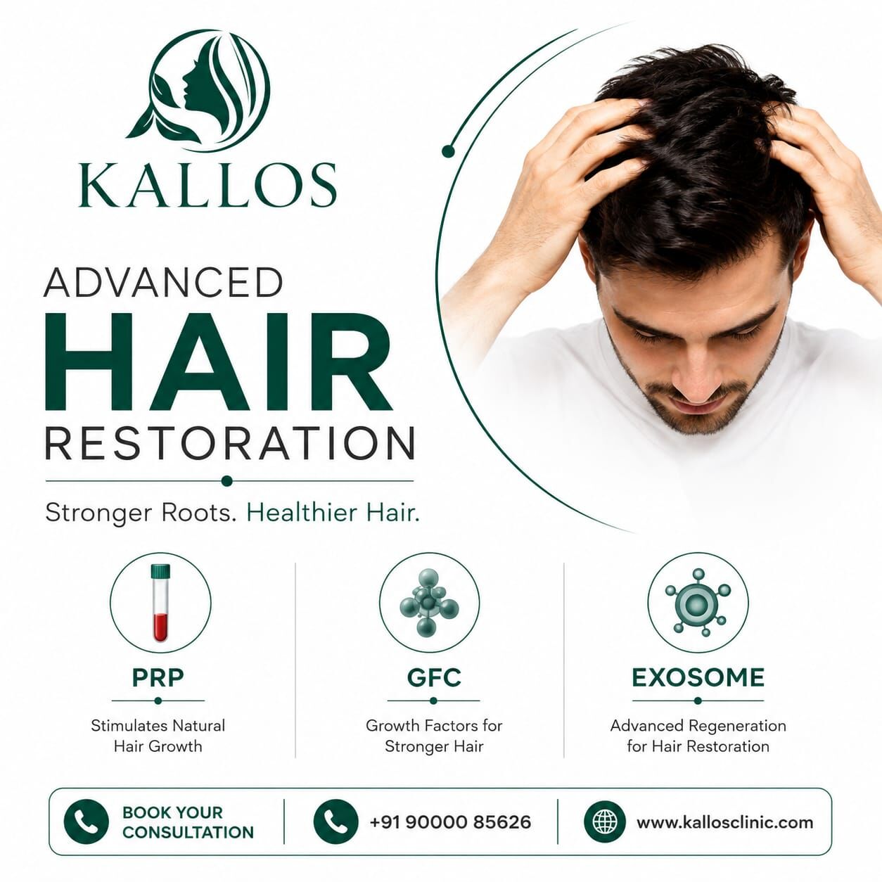 Mumbai, Health, Hair PRP, GFC & Exosome Therapy For Hair Loss | Kallos Skin & Hair Clinic, Sainikpuri