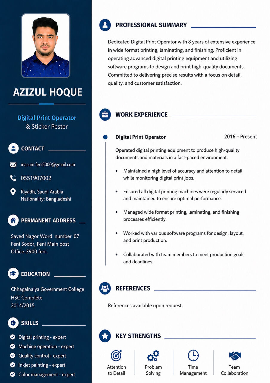 Riyadh, Job Seekers, Digital Printing Machine Oparetor