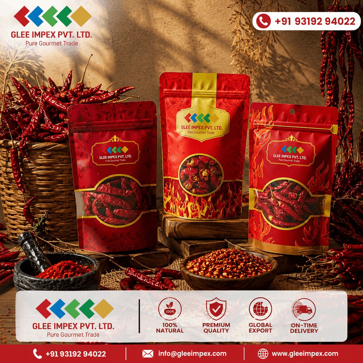 Noida, General, Export Premium Organic Chilli From India With Glee Impex
