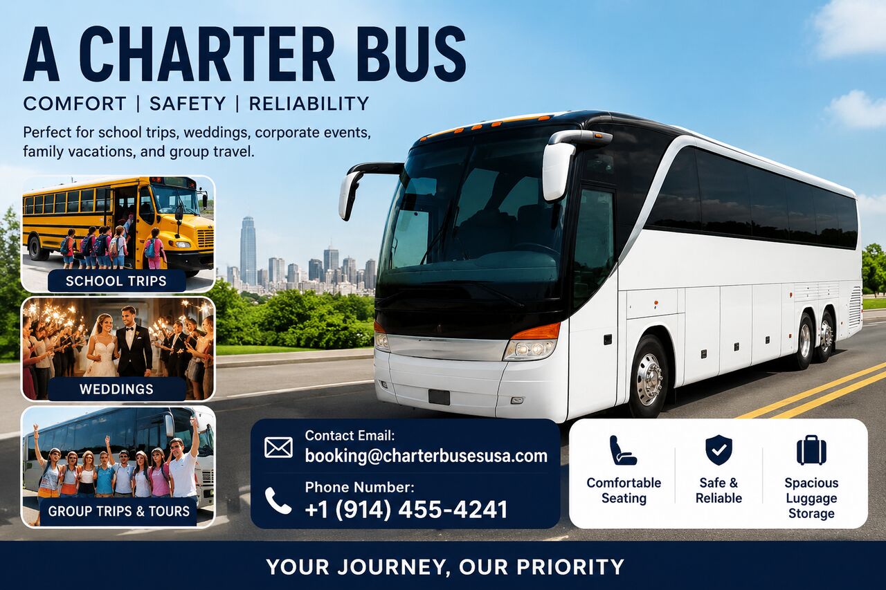 New York, Travel, How To Book A Charter Bus In Allen, USA