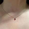 Rubina Ruby & CZ Necklace In 925 Silver
