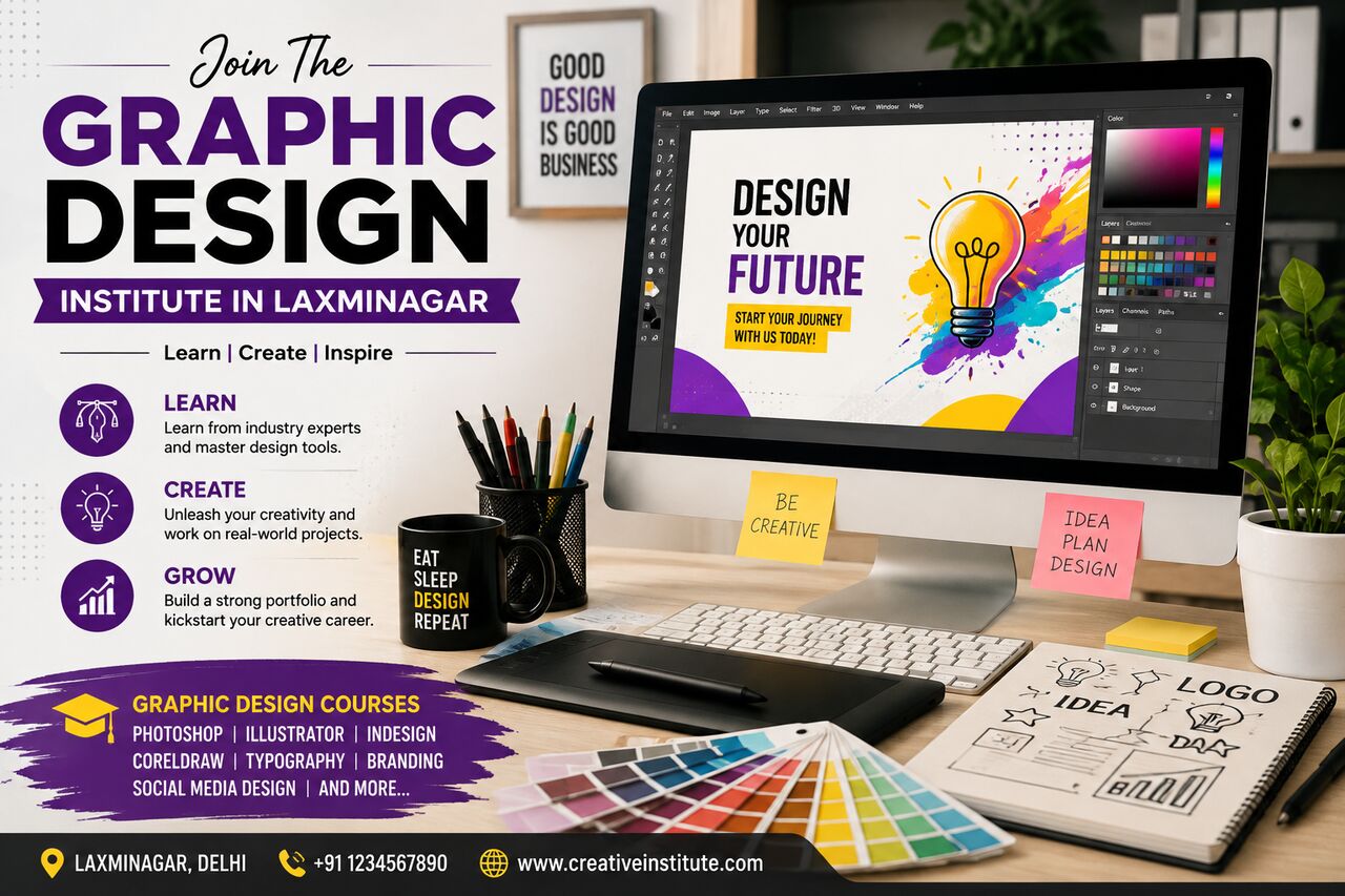 Laxmi Nagar, Education, Learn Creative Graphic Design Skills In Laxmi Nagar