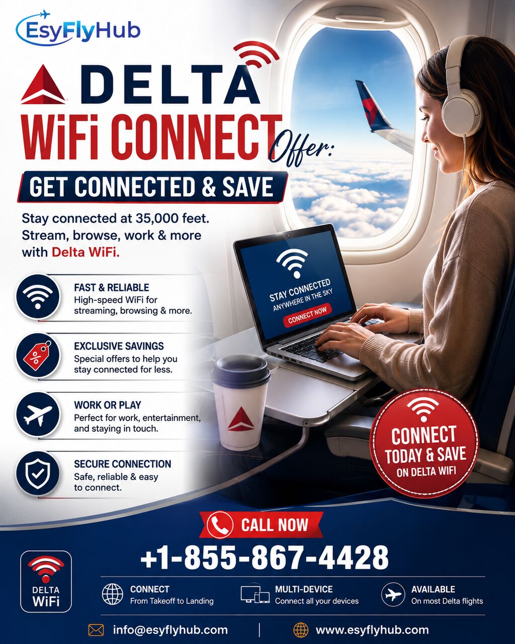 New York, Travel, Delta WiFi Connect Offer: Get Connected & Save