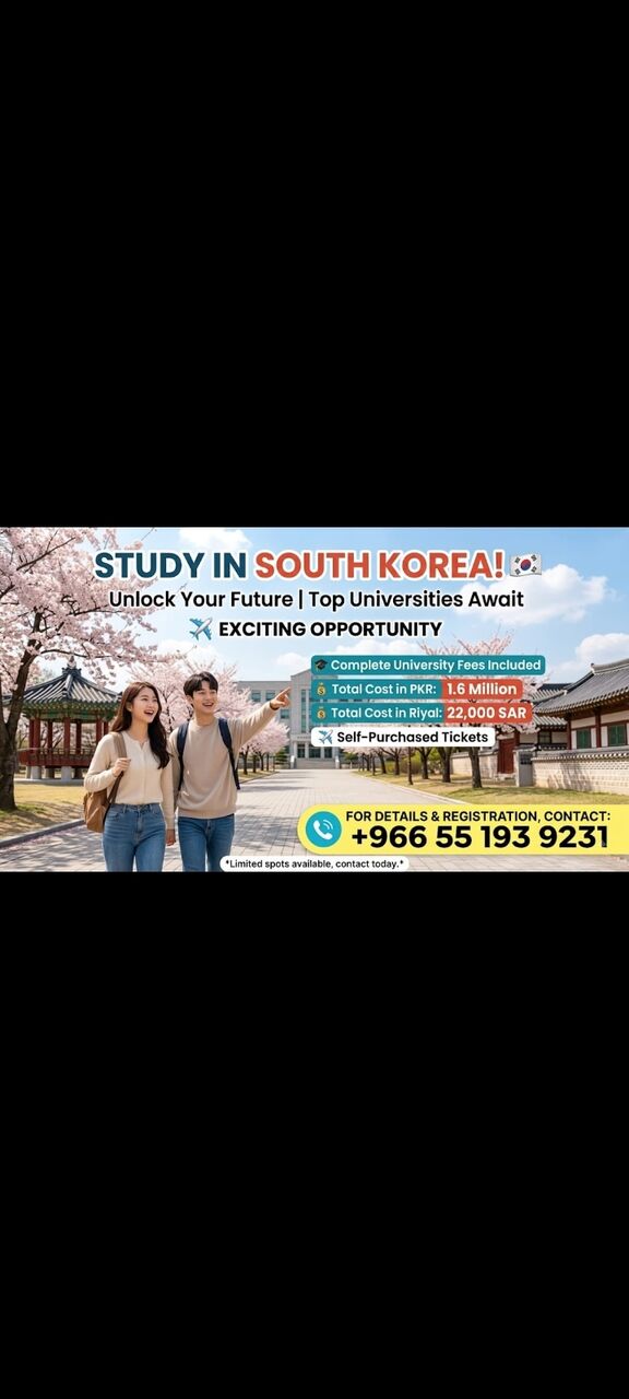 Riyadh, Jobs, Study In Korea (engineering Accounts And Finance)
