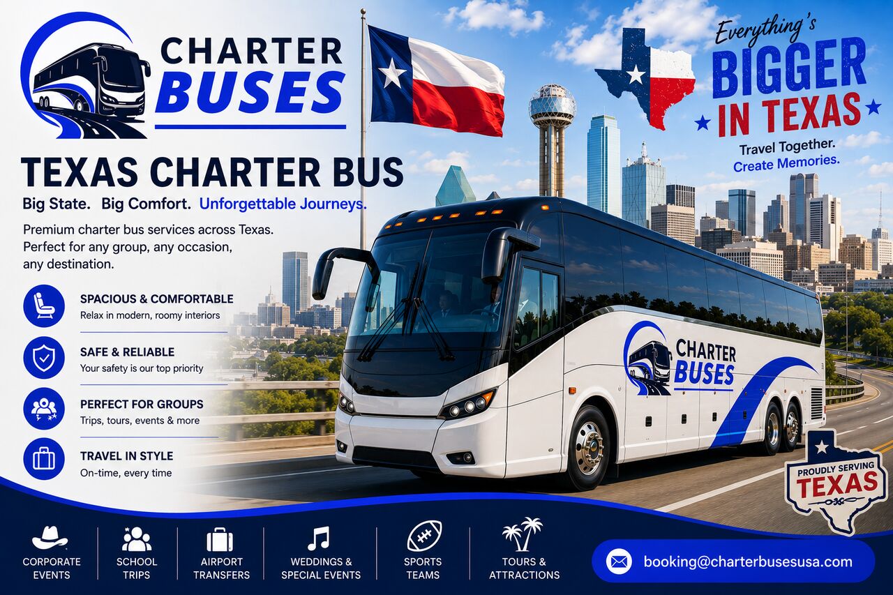 New York, Training, Texas Charter Bus Rental With Best Travel Services