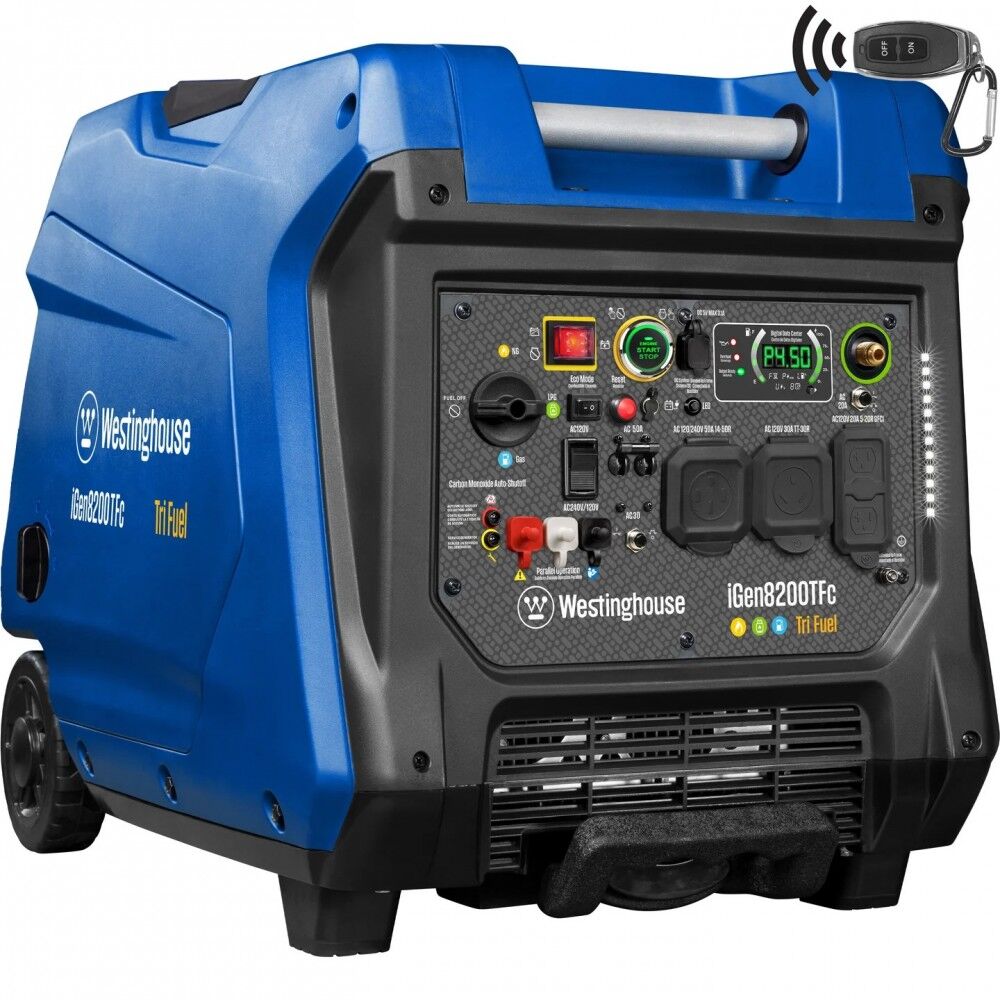 Jakarta, Tools, USD 1000,  Westinghouse IGen8200TFc Tri-Fuel Inverter Generator With CO Sensor