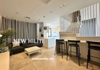 Salmiya, Apartments, Flats, Houses & Villas, KWD 1100/month,  Furnished,  3 BR,  Modern Furnished 3-Bedroom Duplex For Rent In Kuwait With Pool, Gym & Rooftop Lounge