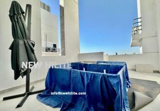 Salmiya, Apartments, Flats, Houses & Villas, KWD 1100/month,  Furnished,  3 BR,  Modern Furnished 3-Bedroom Duplex For Rent In Kuwait With Pool, Gym & Rooftop Lounge
