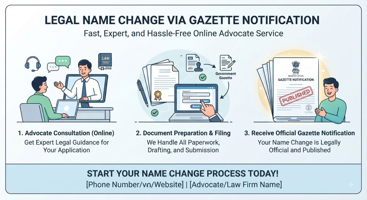 New Delhi, Legal, Expert Advocate Legal Advice: Fast & Hassle-Free Gazette Notification For Name Change