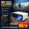 BHD 65,  New 8K Smart Projector Android 5G WiFi & Screen Sharing (Watch Free Sports & News Channels