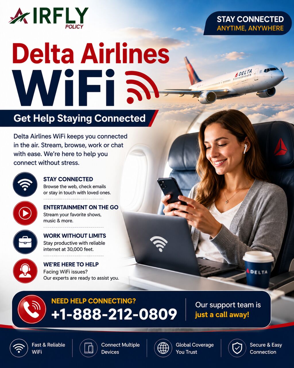 New York, Travel, Delta Airlines WiFi &ndash; Get Help Staying Connected