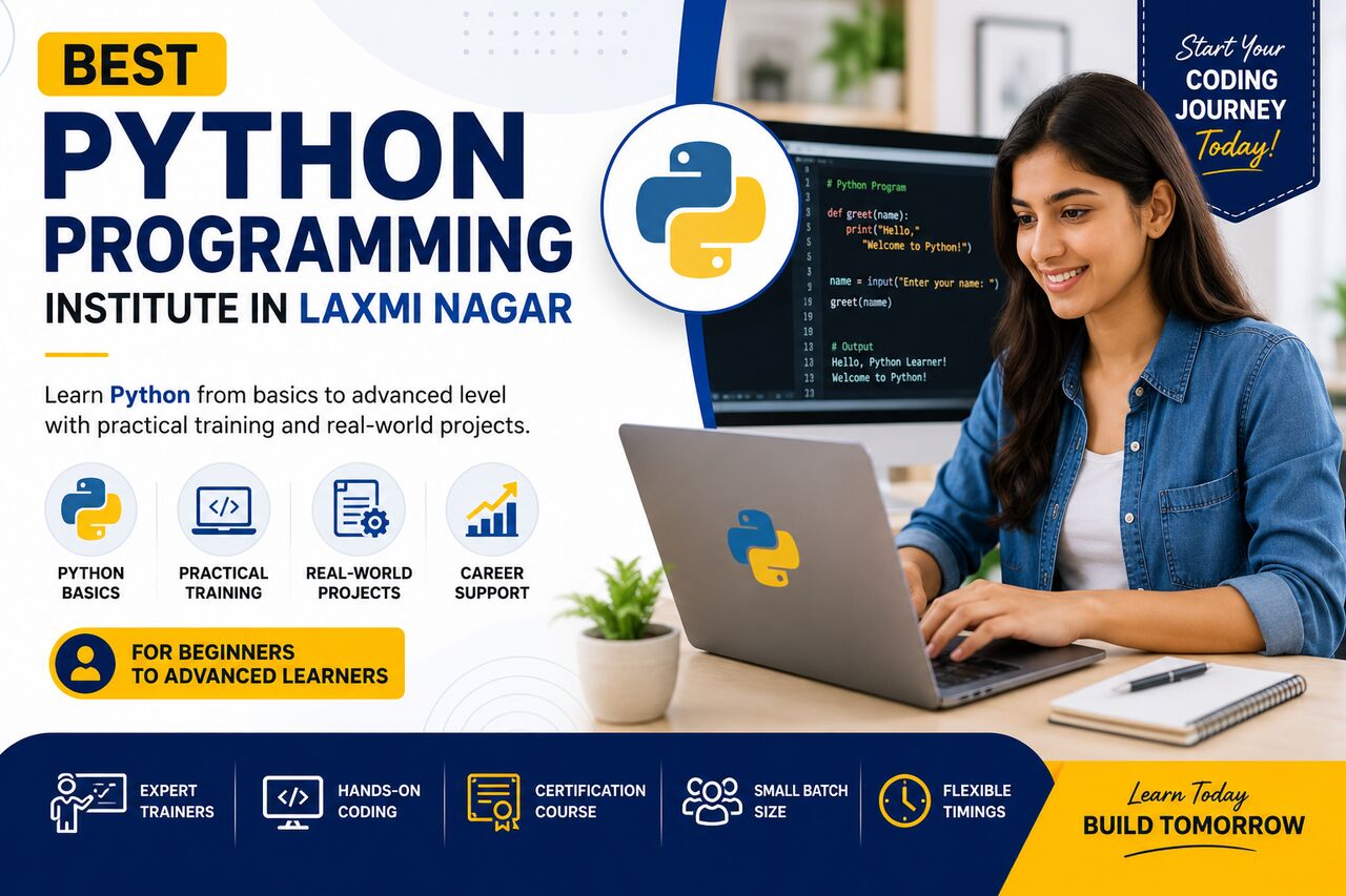 Laxmi Nagar, Education, Learn Python Programming With Practical Training In Laxmi Nagar